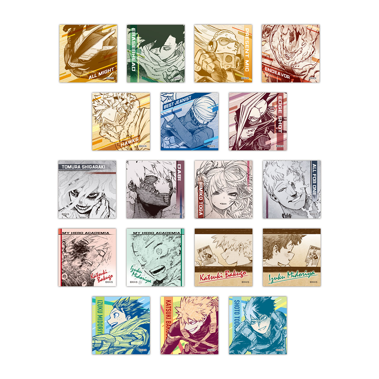 スクエアステッカーコレクション（全40種／ランダム4種入り） 